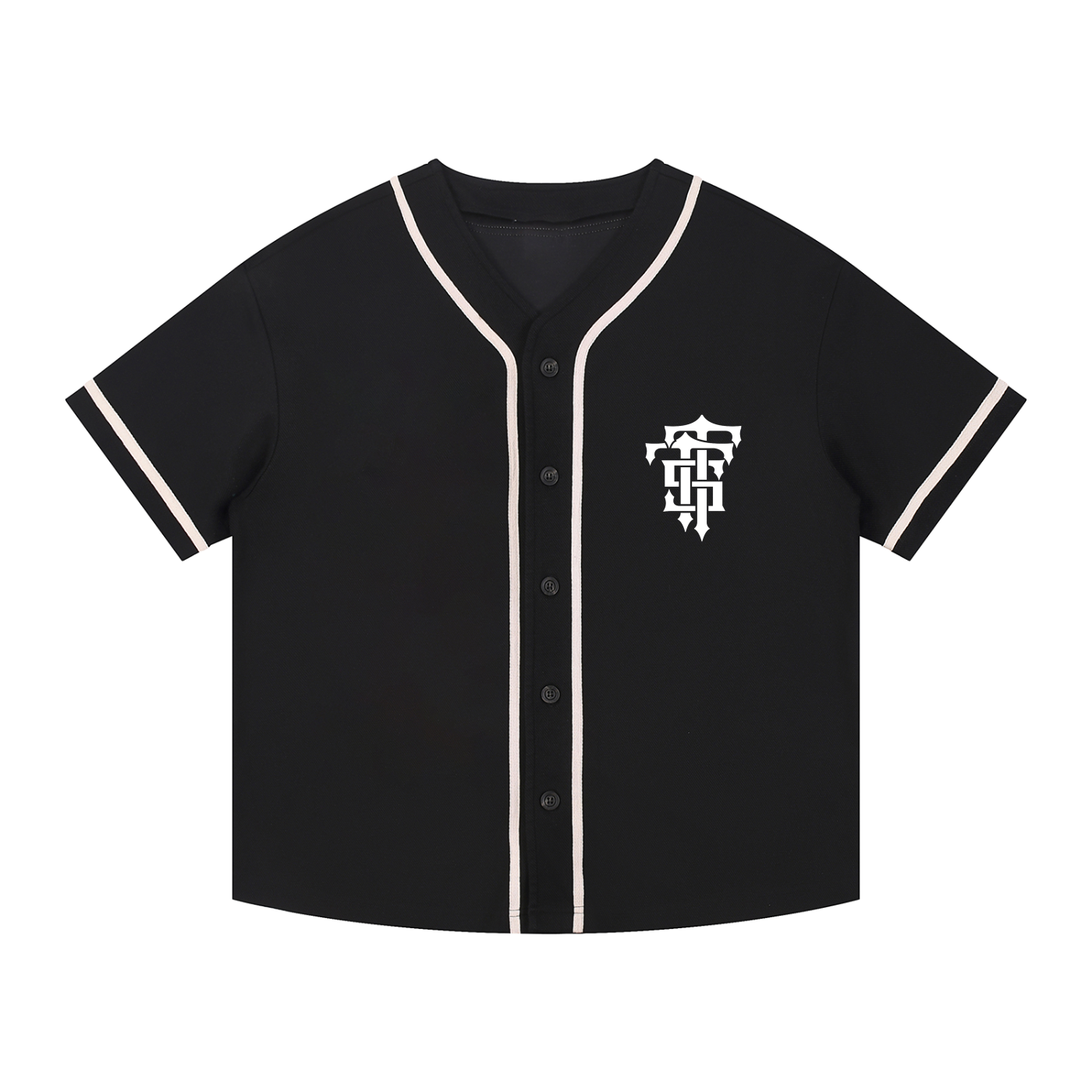 Contrast Piped Button-Up Jersey ODMPOD