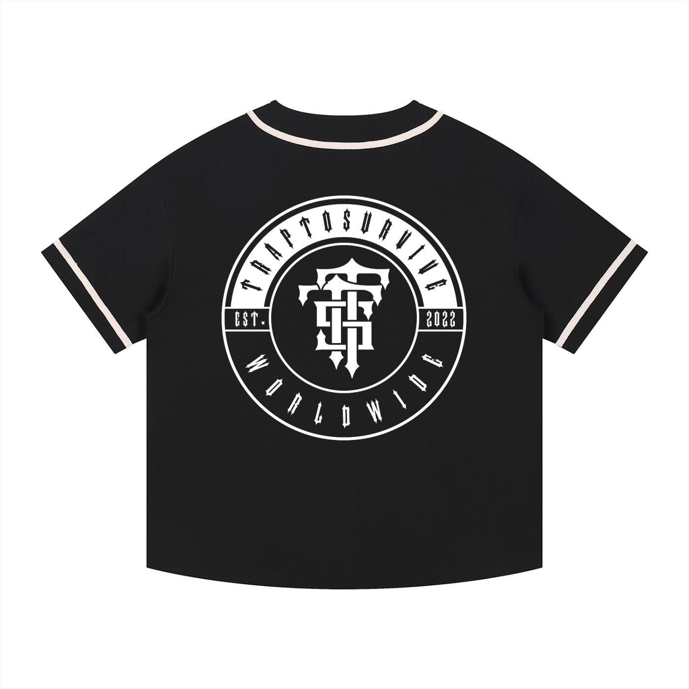 Contrast Piped Button-Up Jersey ODMPOD