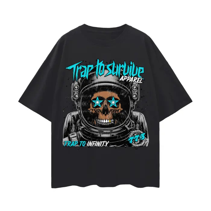 “Trap To Infinity” Oversize Tee Teal - 190 GSM ODMPOD