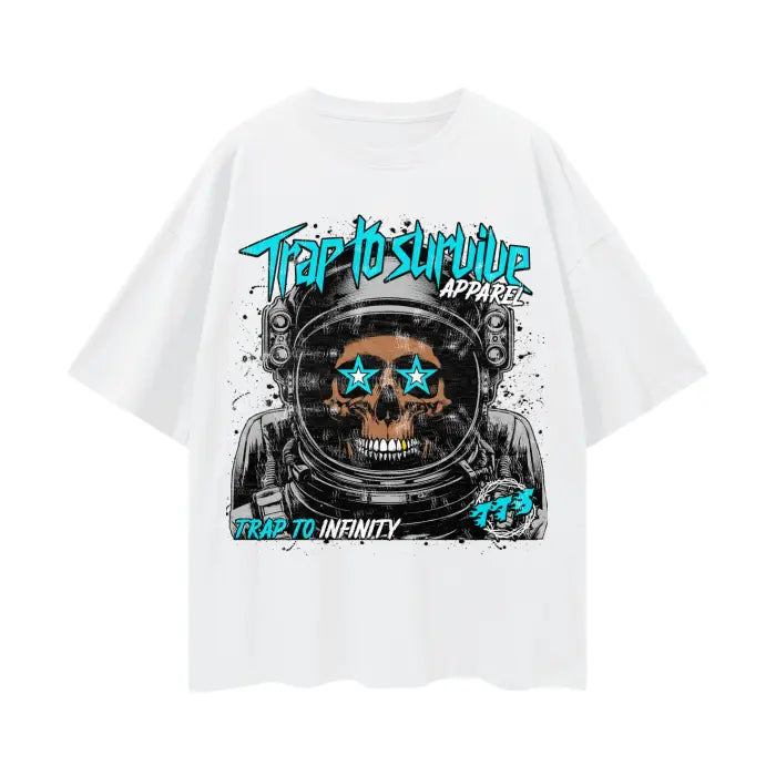 “Trap To Infinity” Oversize Tee Teal - 190 GSM ODMPOD