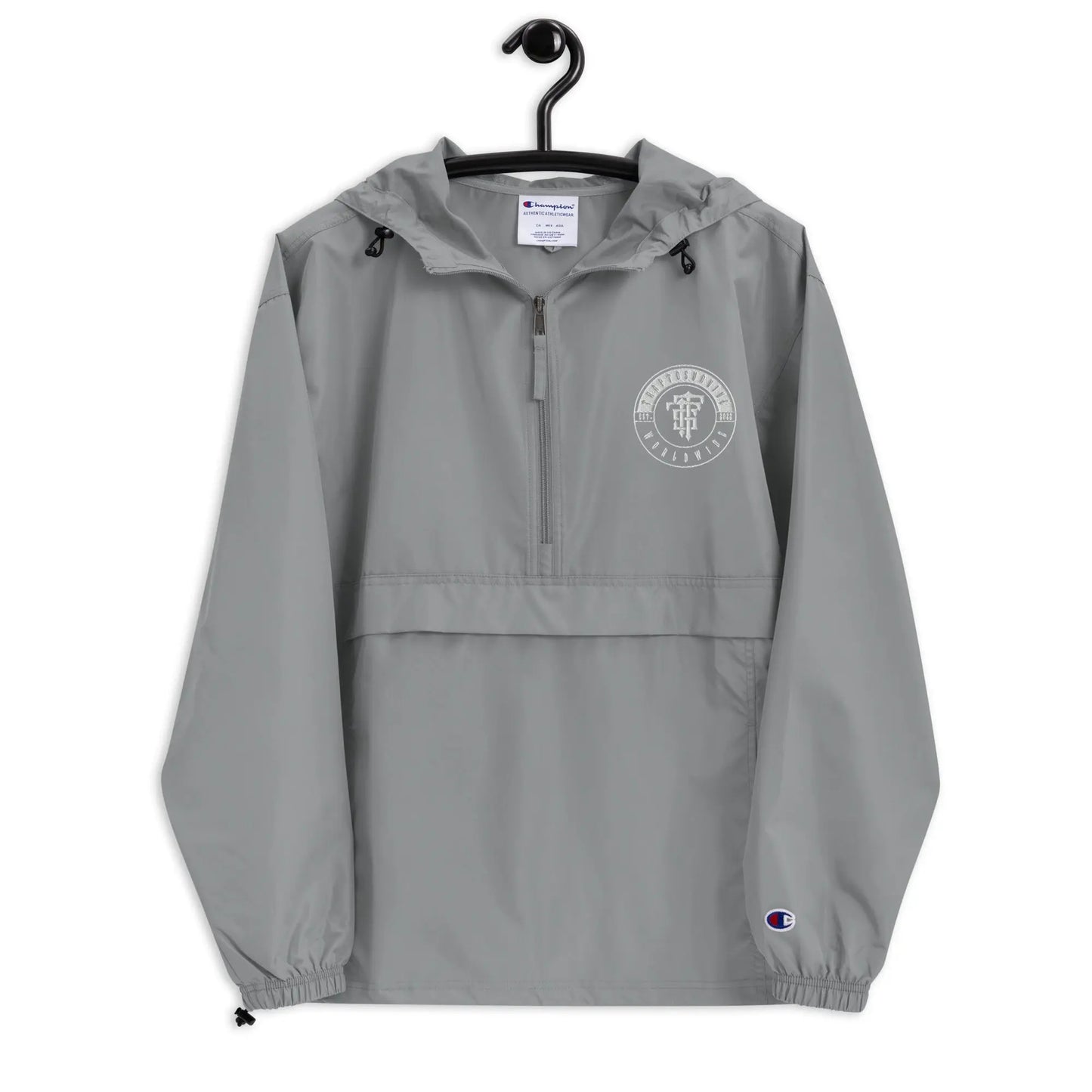 New Age Embroidered Champion Packable Jacket Trap To Survive Apparel