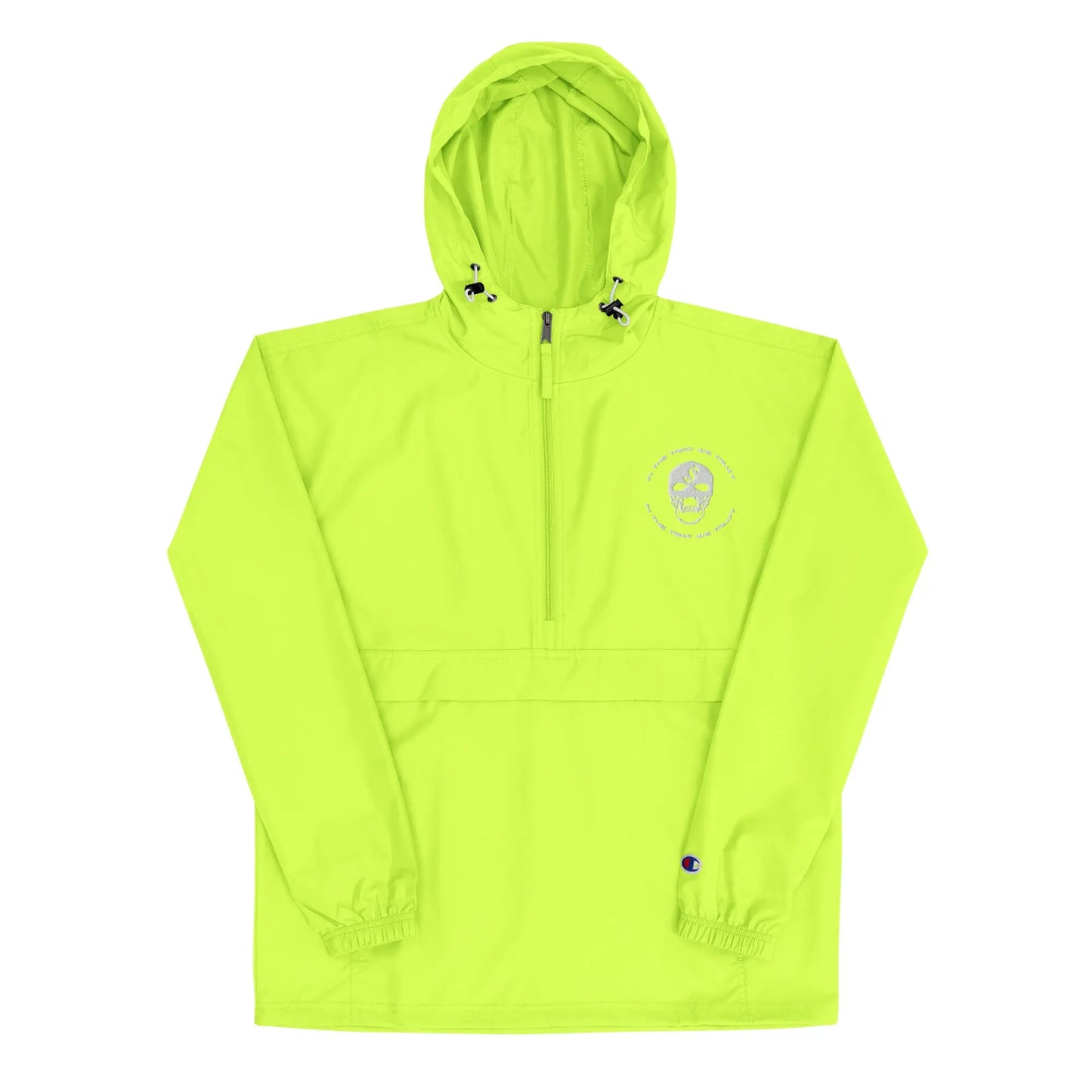 "In The Trap We Trust" Embroidered Champion Packable Jacket Trap To Survive Apparel