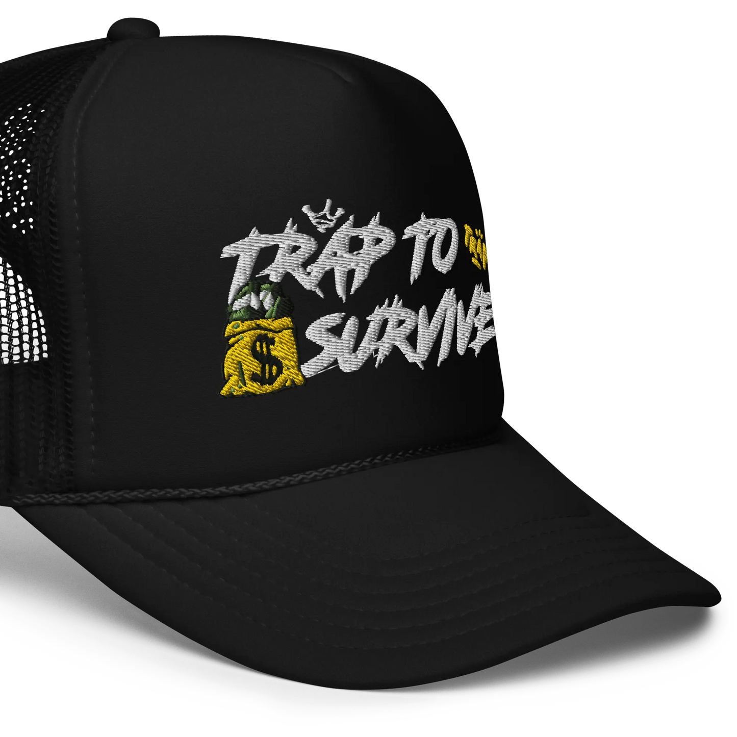Alternate Logo Foam trucker hat Trap To Survive Apparel