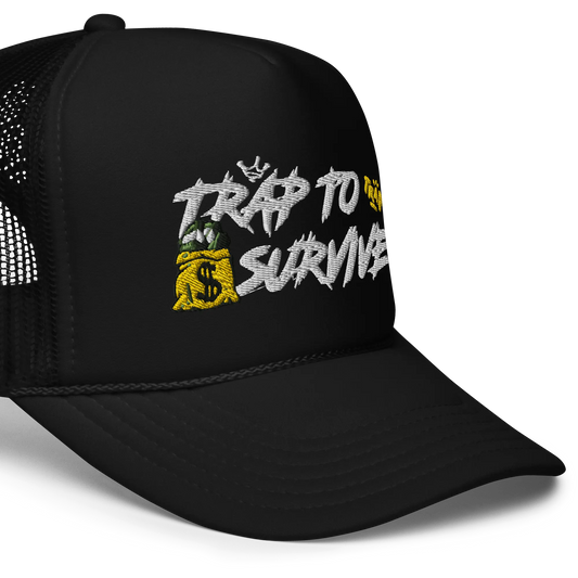 Alternate Logo Foam trucker hat Trap To Survive Apparel