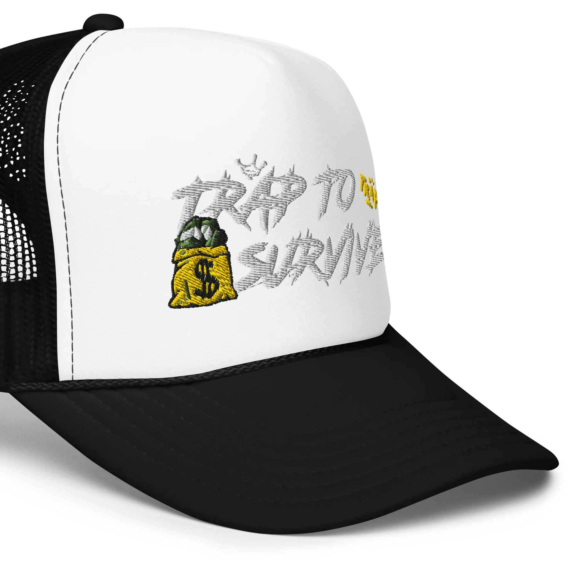 Alternate Logo Foam trucker hat Trap To Survive Apparel