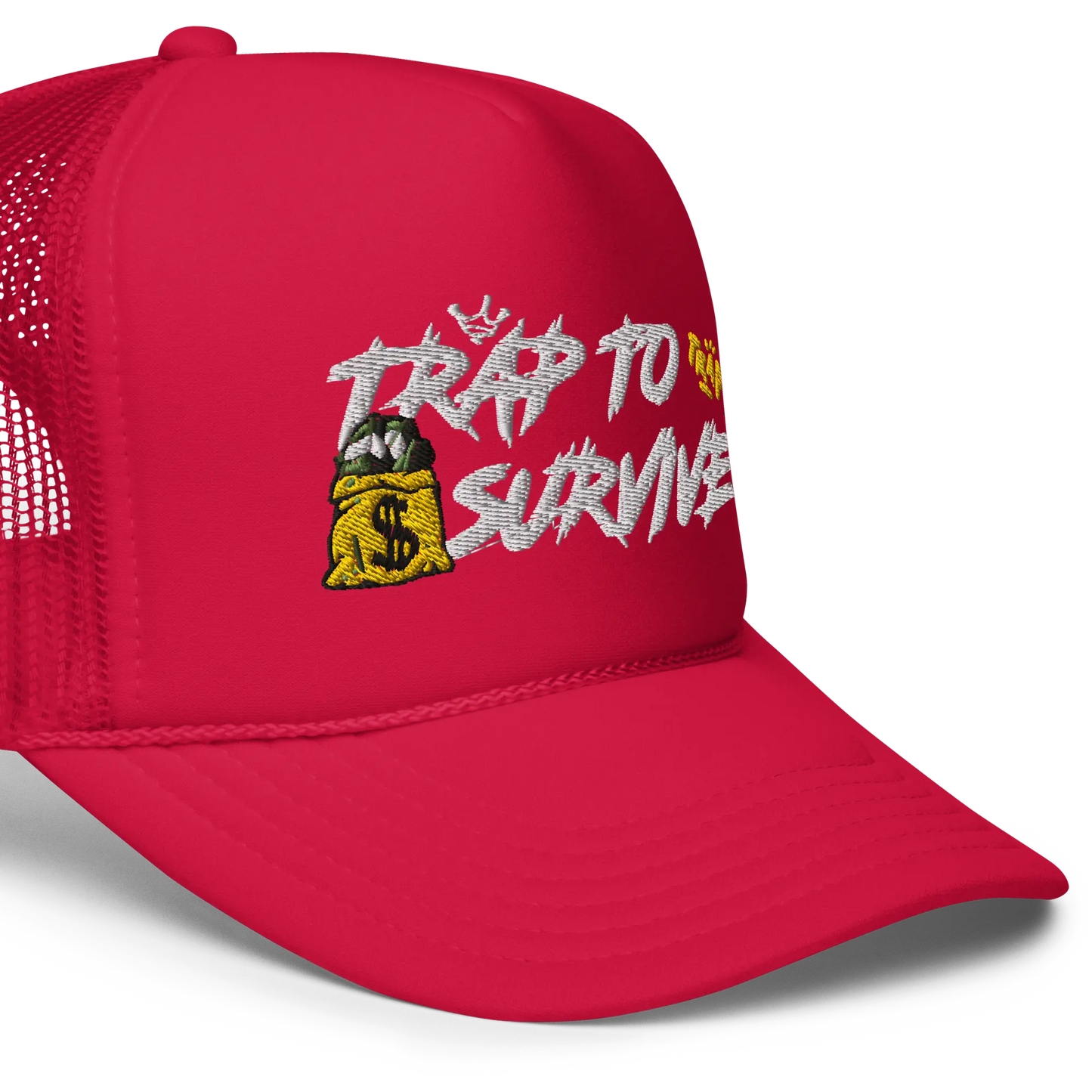Alternate Logo Foam trucker hat Trap To Survive Apparel