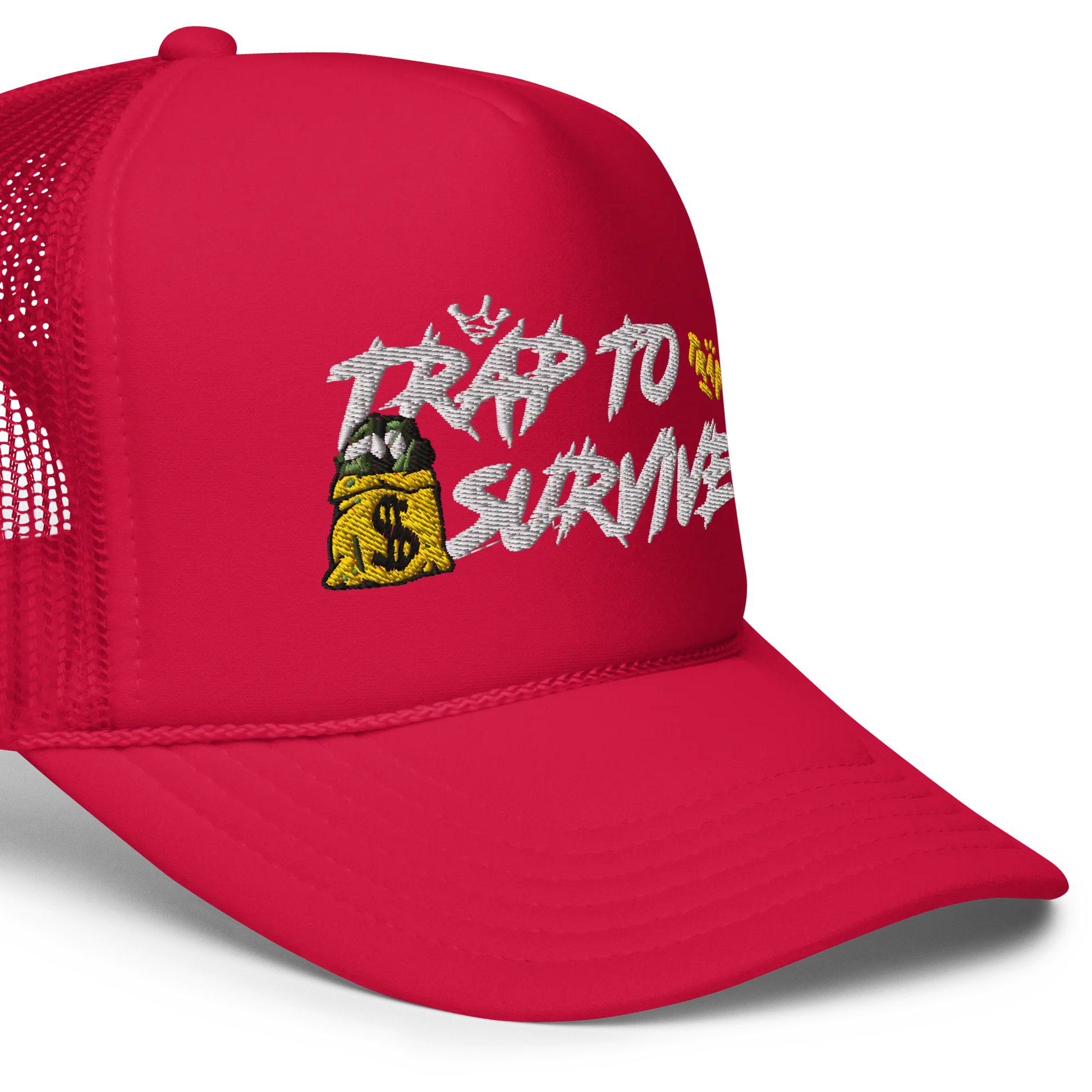 Alternate Logo Foam trucker hat Trap To Survive Apparel