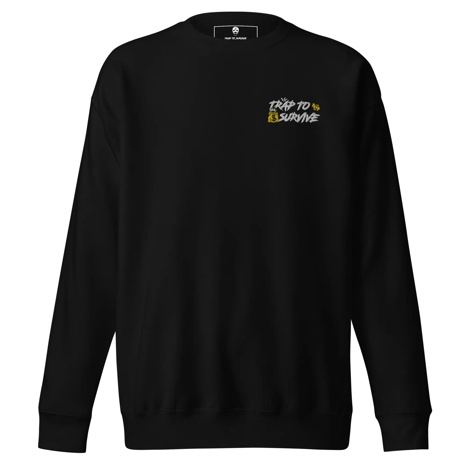 Embroidered Logo Sweatshirt Trap To Survive Apparel