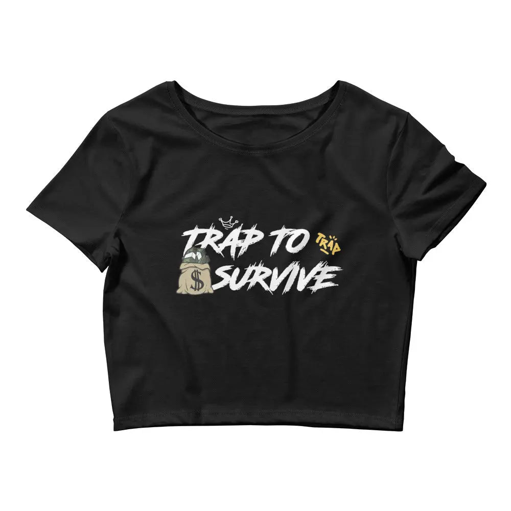 Women’s Crop Tee Trap To Survive Apparel