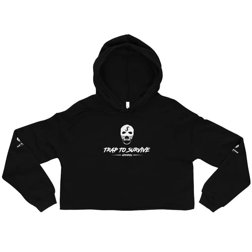 Womens Crop Hoodie Trap To Survive Apparel