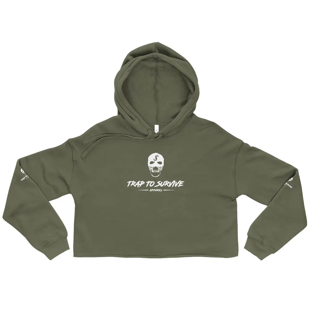 Womens Crop Hoodie Trap To Survive Apparel