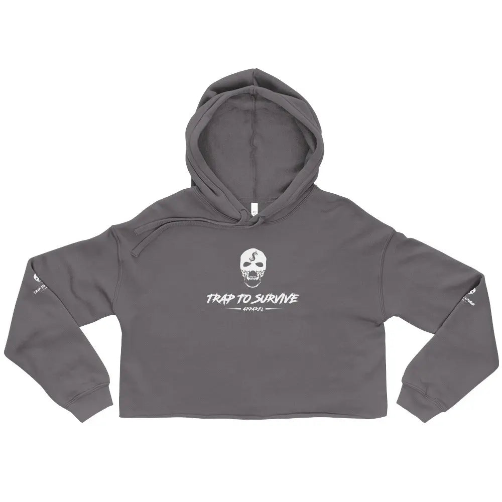 Womens Crop Hoodie Trap To Survive Apparel